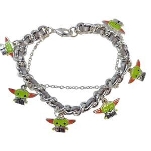 Disney Baby Yoda Silver-Toned Bracelet Charms Star Wars
